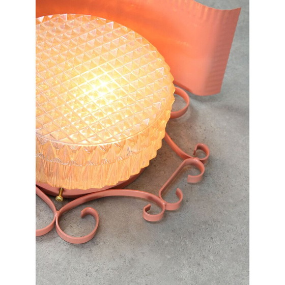 Image 1 of Mid-century Intricate Italian pink wall lamp, 1960s