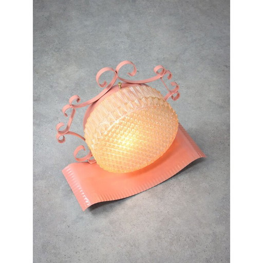 Mid-century Intricate Italian pink wall lamp, 1960s