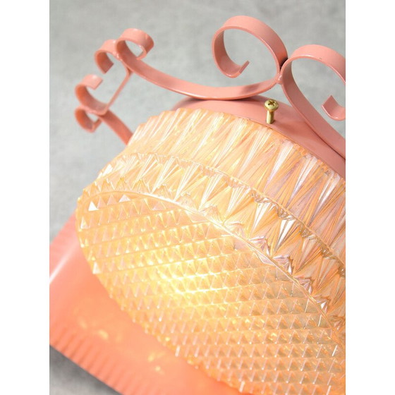 Image 1 of Mid-century Intricate Italian pink wall lamp, 1960s