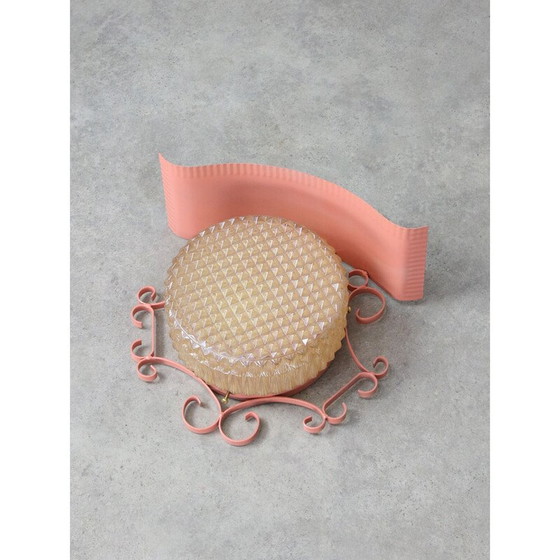 Image 1 of Mid-century Intricate Italian pink wall lamp, 1960s