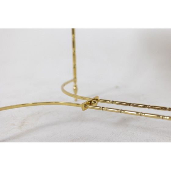 Image 1 of Vintage lacquer and bronze coffee table by Maison Baguès, 1950