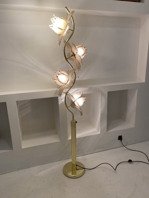 Hollywood Regency Fleur De Lotus Floor Lamp