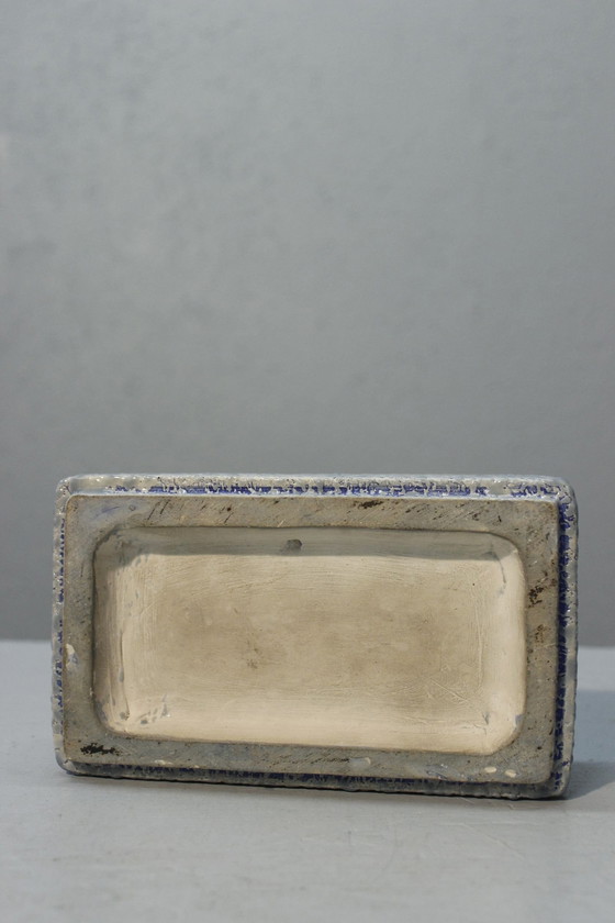 Image 1 of Crisp Enamel Ceramic & Wood Box