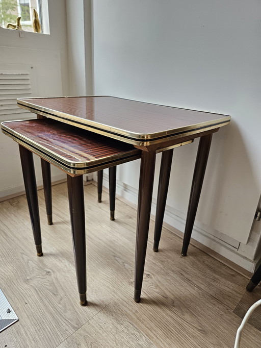 2x tables d'appoint vintage