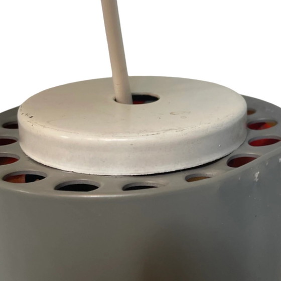 Image 1 of Lampada a sospensione vintage anni '60 MCM a sospensione / a cascata - Philips - Tre lampade a sospensione e rosone a soffit