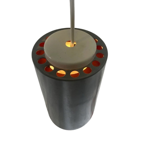 Image 1 of Lampada a sospensione vintage anni '60 MCM a sospensione / a cascata - Philips - Tre lampade a sospensione e rosone a soffit