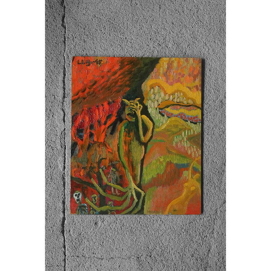 Image 1 of Olio su tavola d'epoca di Lennart Lilja, 1945