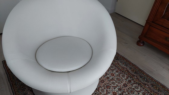 Image 1 of Modern White Tub Chair