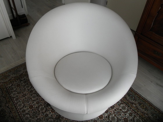 Image 1 of Modern White Tub Chair