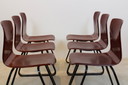 4x Galvanitas Stackable Industrial Dining Chairs