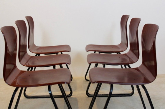 Image 1 of 4x Galvanitas  Stackable Industrial Dining Chairs