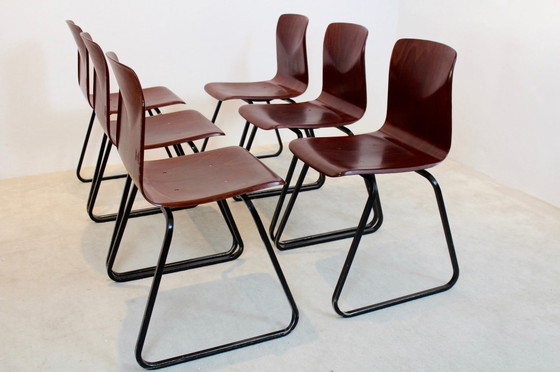 Image 1 of 4x Galvanitas  Stackable Industrial Dining Chairs