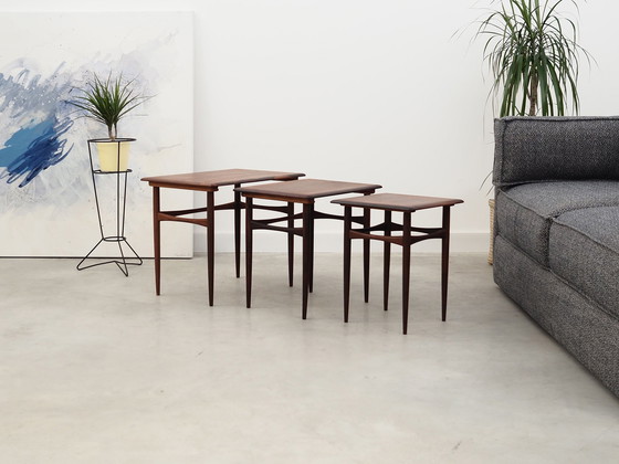 Image 1 of Set Of Three Rosewood Tables, Danish Design, 1960S, Production: Denmark