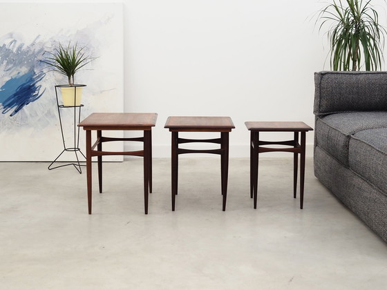 Image 1 of Set Of Three Rosewood Tables, Danish Design, 1960S, Production: Denmark