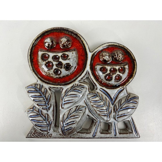 Image 1 of Vintage ceramic wall plaque by Noomi Backhausen for Søholm, Denmark 1960