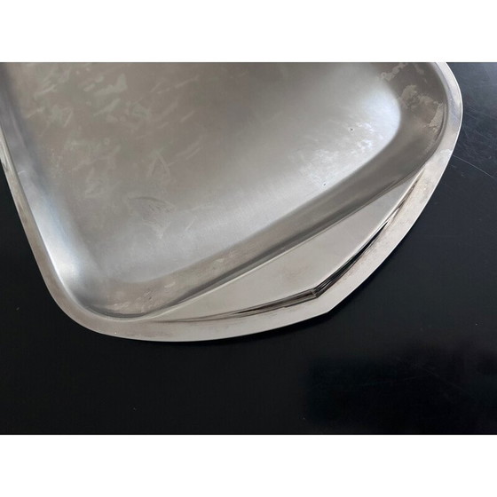 Image 1 of Vintage Cosmos stainless steel tray for Guy Degrenne, 1970