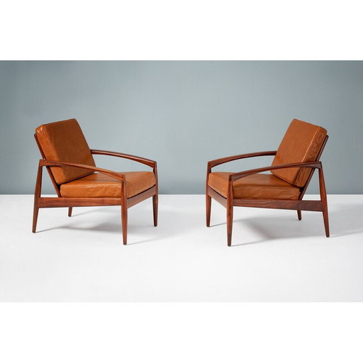 Pair of rosewood "Paper Knife" Lounge Chairs by Kai Kristiansen 1955