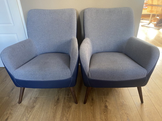Image 1 of 2x Bert Plantagie Bolero Wood armchairs