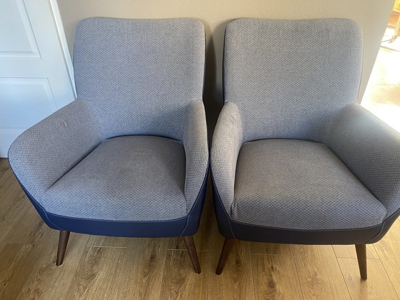 Image 1 of 2x Bert Plantagie Bolero Wood armchairs