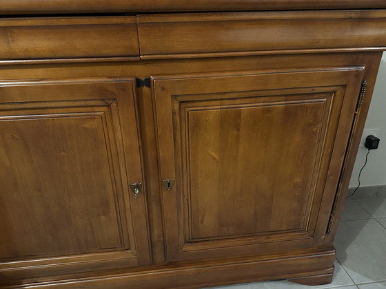 Image 1 of 2-Door 2-Drawer Sideboard Cabinet Cherry