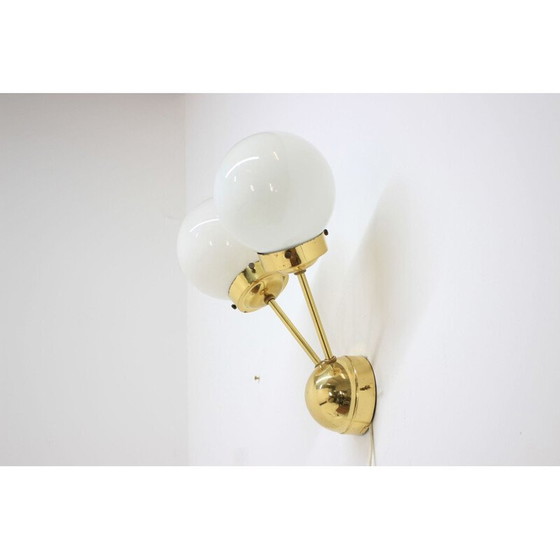 Image 1 of Vintage sputnik brass wall lamps, 1970