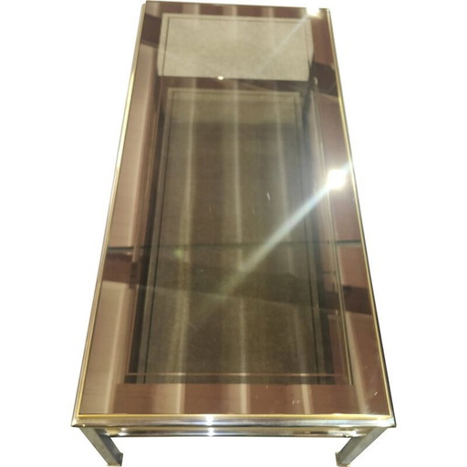 Pair of vintage coffee tables in chrome