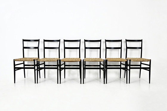 Image 1 of Sillas "Superleggera" de Gio Ponti para Cassina, década de 1950, juego de 6