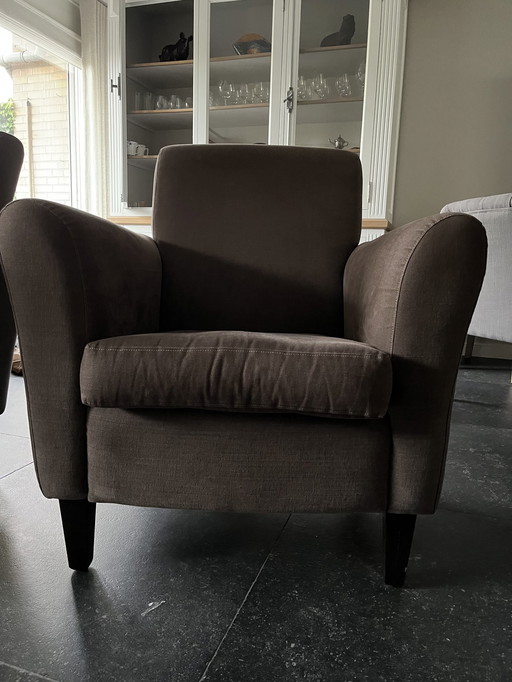 2x Modern Brown Armchair