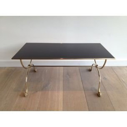 Vintage brass coffee table by La Maison Jansen, 1940