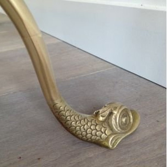 Image 1 of Tavolino vintage in ottone di La Maison Jansen, 1940