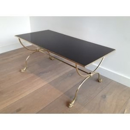 Vintage brass coffee table by La Maison Jansen, 1940