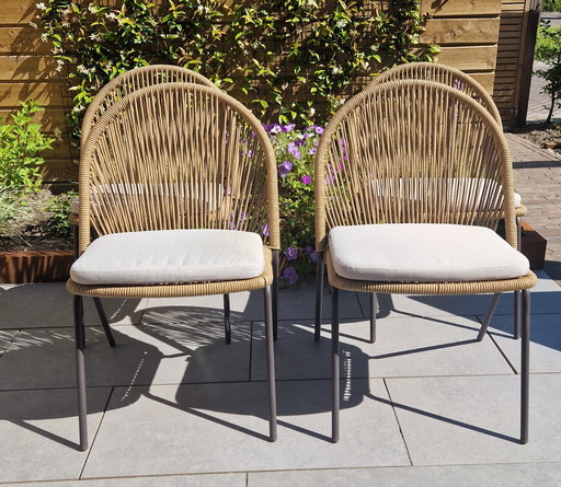 4x Kave Home Shann garden chairs