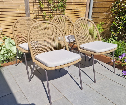 4x Kave Home Shann garden chairs