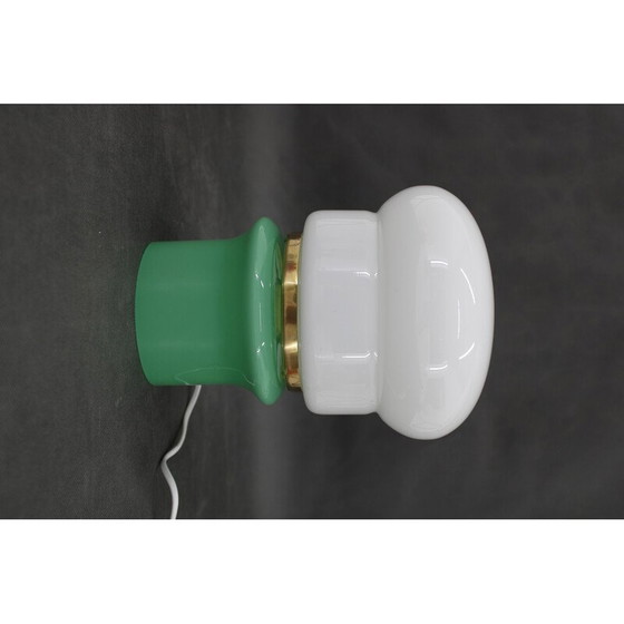 Image 1 of Vintage opaline glass table lamp, Czechoslovakia 1960