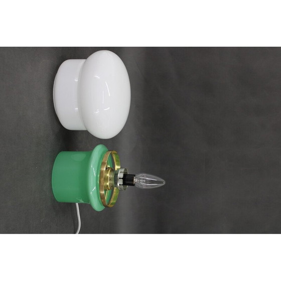 Image 1 of Vintage opaline glass table lamp, Czechoslovakia 1960