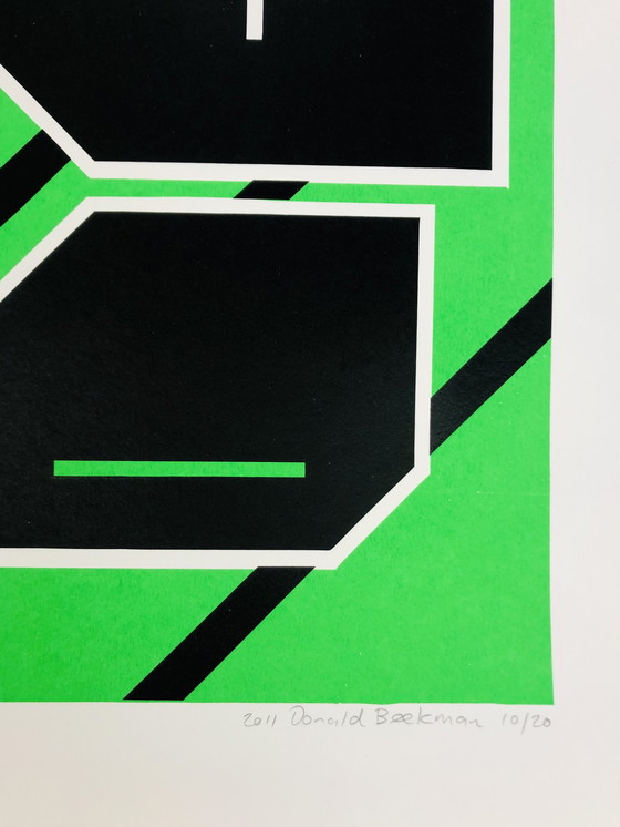 Image 1 of Donald Beekman - Screen print bright green