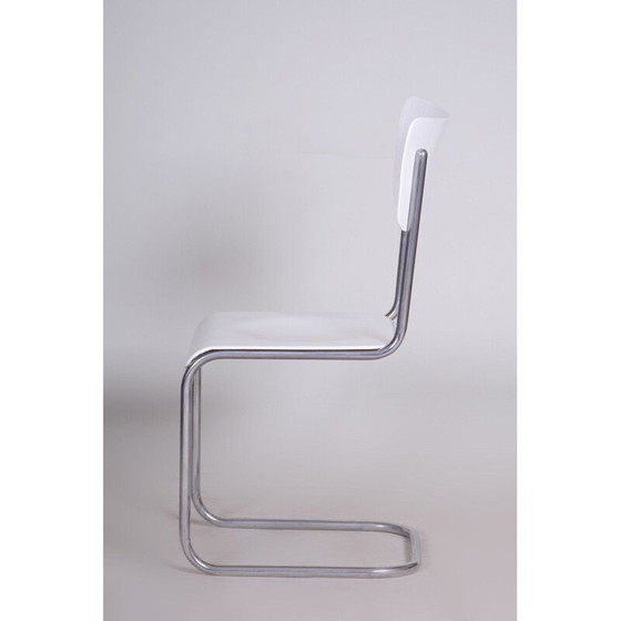 Image 1 of Vintage white Bauhaus chair by Vichr & Co., 1930s