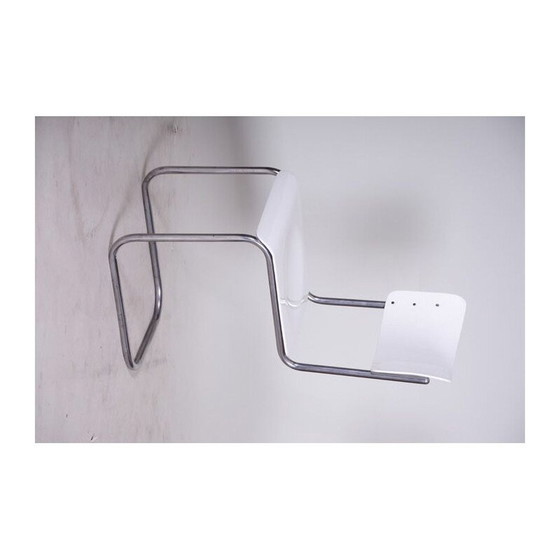 Image 1 of Vintage white Bauhaus chair by Vichr & Co., 1930s