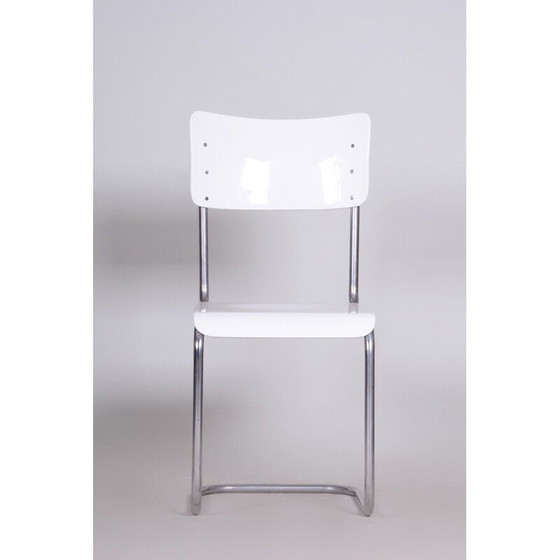 Image 1 of Vintage white Bauhaus chair by Vichr & Co., 1930s