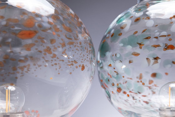 Image 1 of Juego de lámparas de mesa Orrefors en cristal soplado a mano.