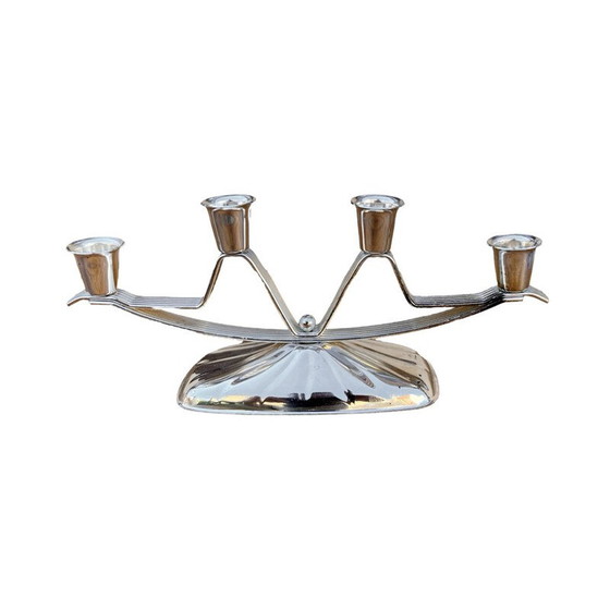 Image 1 of Vintage silver-plated 3-arm candlestick, Germany 1970