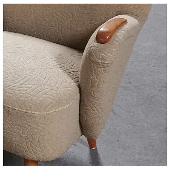 Image 1 of Pareja de sillones daneses en tela beige