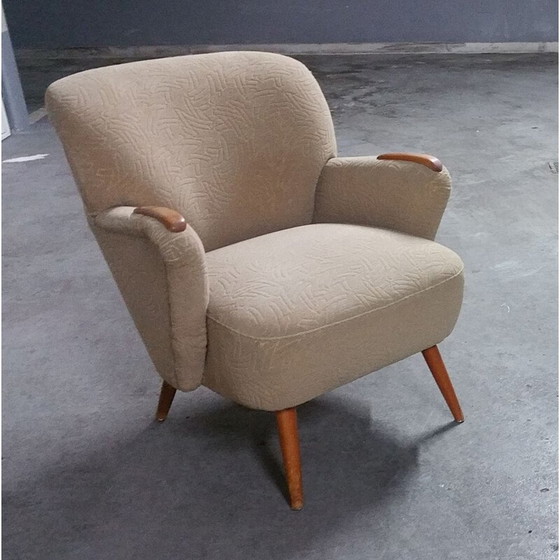 Image 1 of Pareja de sillones daneses en tela beige