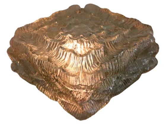 Image 1 of NOS new old stock lampe de plafond lampe de plafond en verre vintage