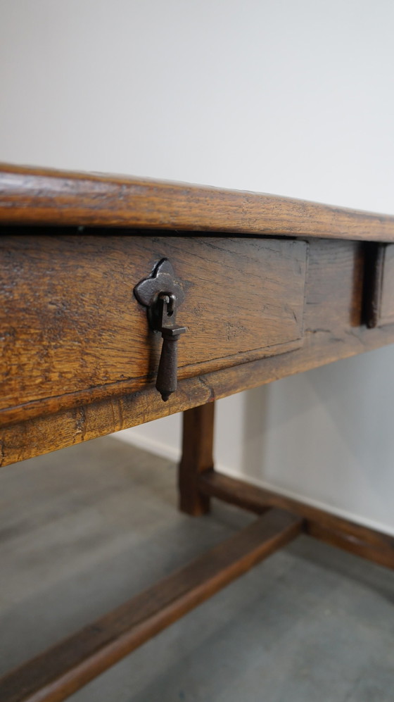 Image 1 of French dining table with 2 drawers