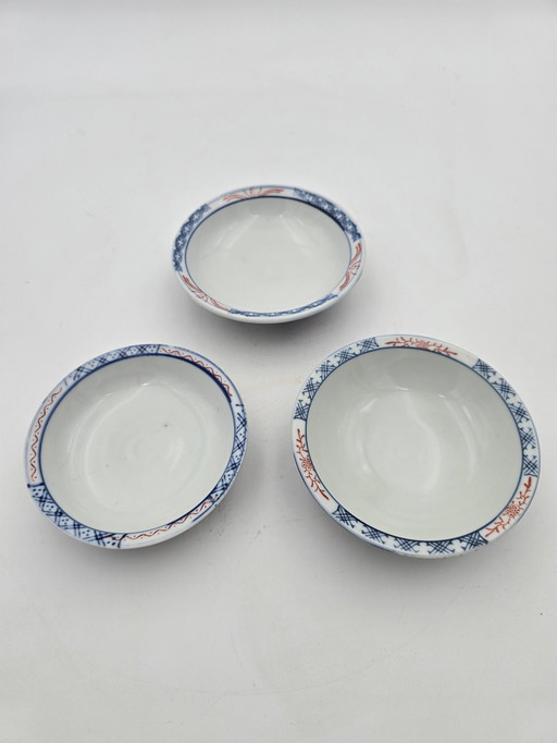 Set Of 3 Japanese Imari Antique Cups