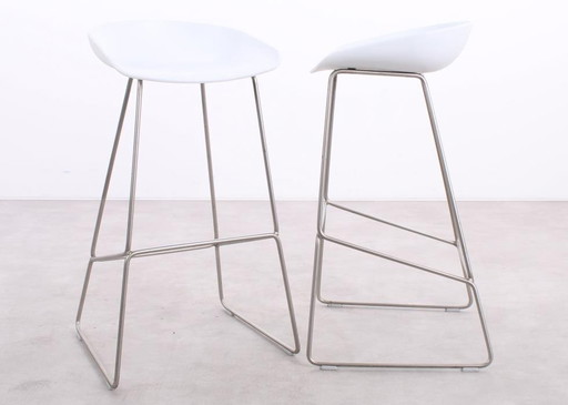 2X Hay Aas 38 About A Stool Barstool White/Steel