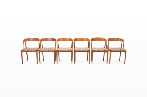 Model 16 Dining Chairs By Johannes Andersen For Uldum Mobelfabrik, Denmark, 1960S, Set Of 6