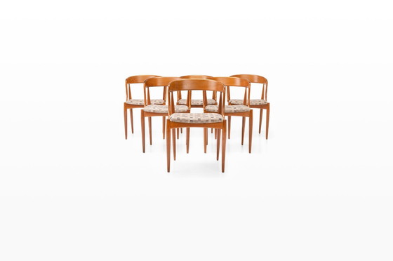 Image 1 of Model 16 Dining Chairs By Johannes Andersen For Uldum Mobelfabrik, Denmark, 1960S, Set Of 6