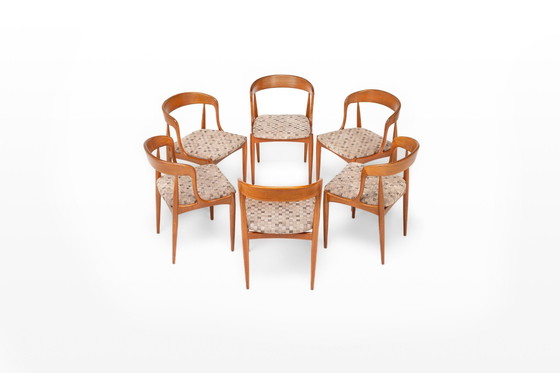 Image 1 of Model 16 Dining Chairs By Johannes Andersen For Uldum Mobelfabrik, Denmark, 1960S, Set Of 6